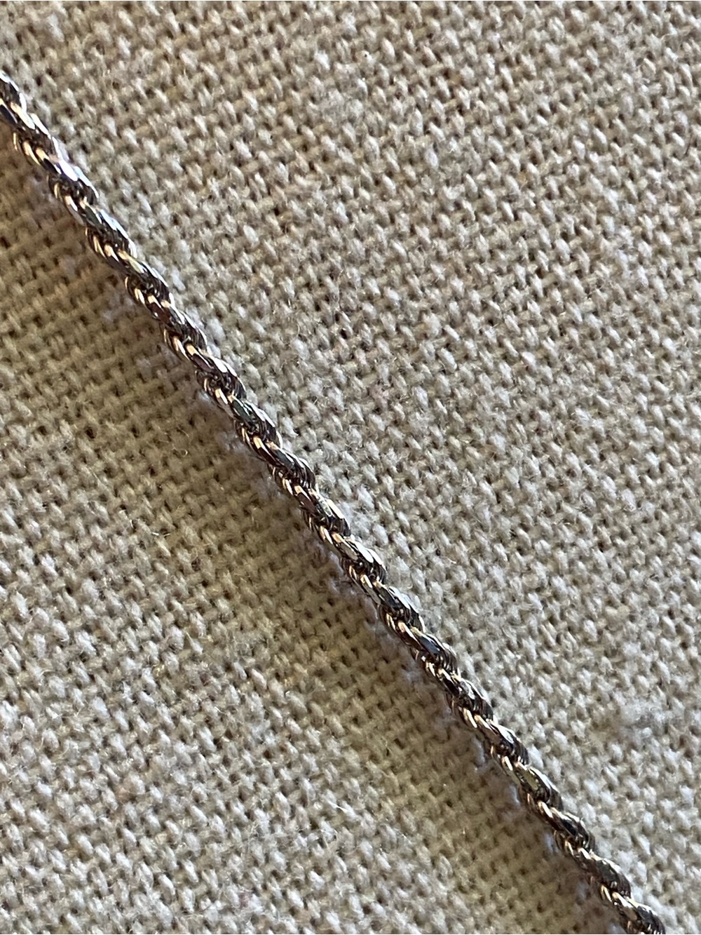 10K White Gold Italian Rope Chain Necklace 20 Inches 4g